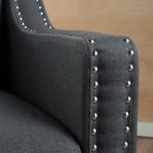 Dark Grey Davenport Fabric Armchair